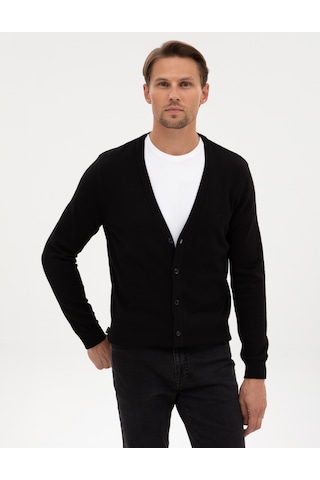 Pierre Cardin Erkek Siyah Hırka Triko 50317330-vr046 Siyah