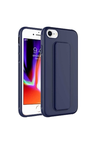 Apple Uyumlu iPhone Se 2022 Kılıf Zore Qstand Kapak Lacivert