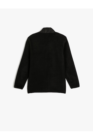 Koton Fermuarlı Polar Sweatshirt Dik Yaka Uzun Kollu Haki 5wkb10018tk Haki