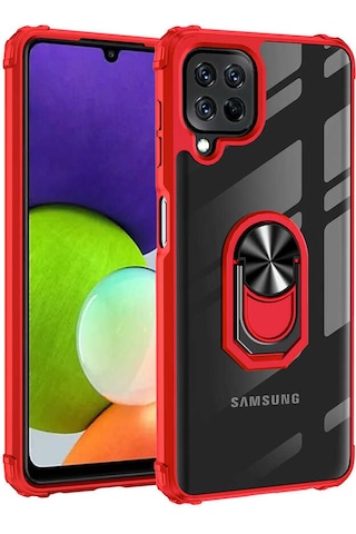 Zore Galaxy Uyumlu M32 Kılıf Msra Mola Kapak - Kırmızı Kırmızı