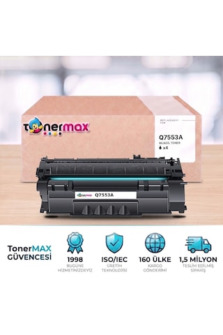 Hp Laserjet P2015dn Uyumlu Toner Çipli Q7553a 4'lü 3.000 Sayfa