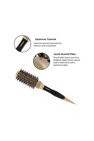 Land Of Myth LOM1142 Seramik+İyonik Termal Fön Saç Fırçası 32 mm