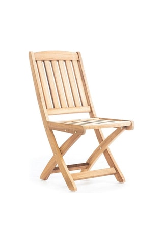 Rehome Samba İroko Katlanabilir Kolsuz Sandalye Kahverengi