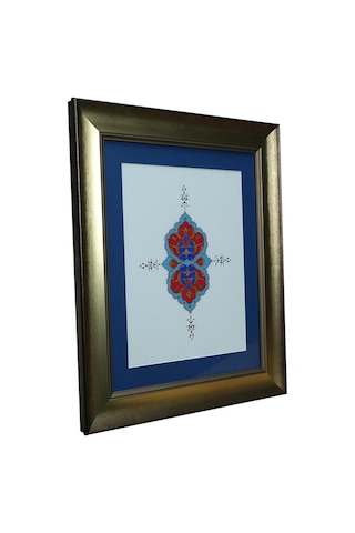 E38 El İşçiliği Rumi Motifli Tezhip Tablo - 44 51 Cm - 6539