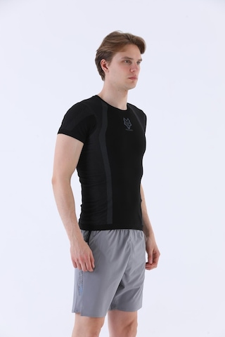 Maraton Active Slimfit Erkek Bisiklet Yaka Kısa Kol Koşu Siyah T-Shirt 821070-Siyah