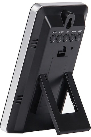 Supermarket1 Fanju Fj3356 Siyah Dijital İç/dış Sıcaklık-nem Ölçer, Duvar Montajlı Hava Durumu Saati, Alarm Ve Trend Göstergeli