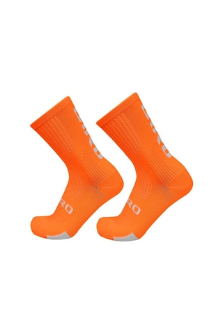 Turuncu Pro Yarış Sıkıştırma Bisiklet Çorap Sıkıştırma Nefes Dağ Bisikleti Yarış Çorapları Erkek Kadın Calcetines Ciclismo Hombre Turuncu