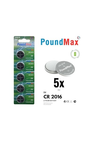 Cr2016 Düğme Hücreli Pil 3 V 1 X Blister 5 Adet