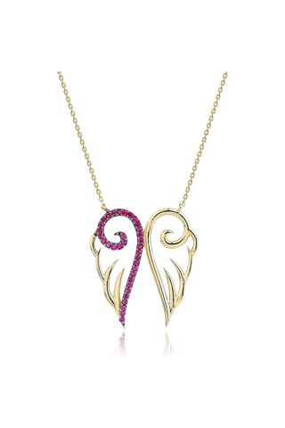 Yakutlu Melek Kolye Rose Gold