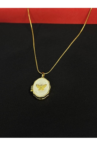 316l Çelik Gold Renk Açılır Resimli Kolye Fotoğraf Eklenebilir