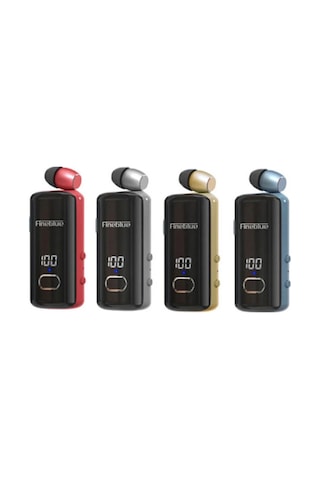 Zenvia Fineblue F580 Dijital Göstergeli Makaralı Titreşimli Bluetooth Kulaklık Gold