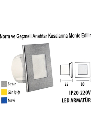 Led Armatür 3 Renk Seçenekli Krd01 Ip20 - 220V