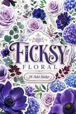 Çiçek Sticker Seti - 28 Adet Etiket Çıkartma Diğer Çiçek Sticker Seti - 28 Adet Etiket Çıkartma Diğer