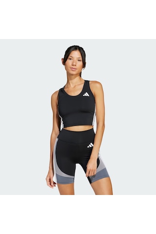 Adidas Train Essentials 3-stripes Kısa Kadın Atlet Jf8915 Siyah
