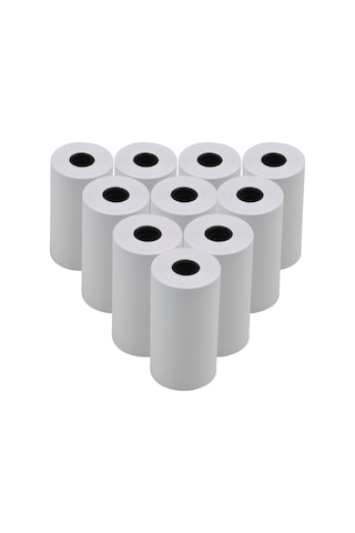 Dianziye 10'lu Paket Beyaz Termal Kağıt - 57x30mm Cüzdan Ve Anlık Fotoğraf Yazıcıları İçin Uygun