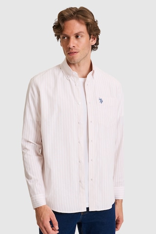 U.s. Polo Assn. Erkek Açık Pembe Gömlek Desenli 50324781-vr078 Acık Pembe