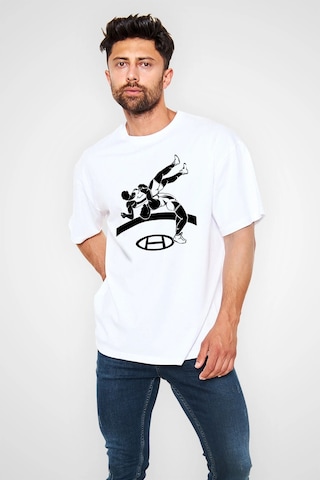 Adrift Güreş Beyaz Unisex Oversize Tişört T-shirt Beyaz