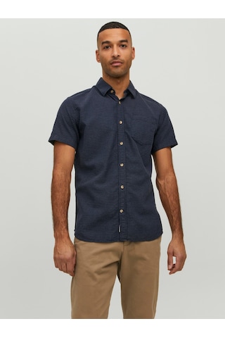 Jack & Jones Jack&jones Kısa Kollu Lacivert Erkek Gömlek 12235362 001