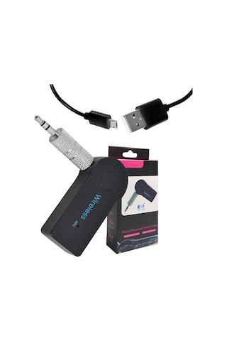 Pm-12767 Mikrofonlu Araç Bluetooth Çevirici Araç Aux İle Kablosuz Bağlantı