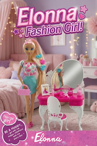 Elonna Hareketli Eklemli Oyuncak Bebek Ve Büyük Aksesuar Seti 30 Cm - Meslekler Serisi S