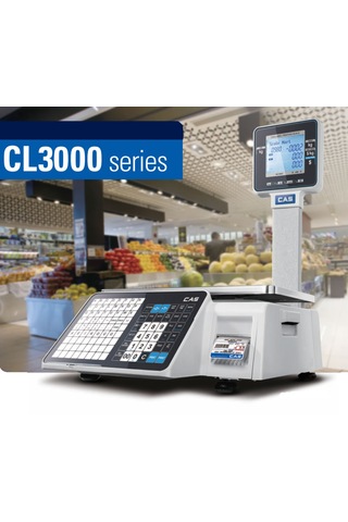 Cas Cl3000 Boyunlu Barkodlu Terazi - 30kg / 5 Gr