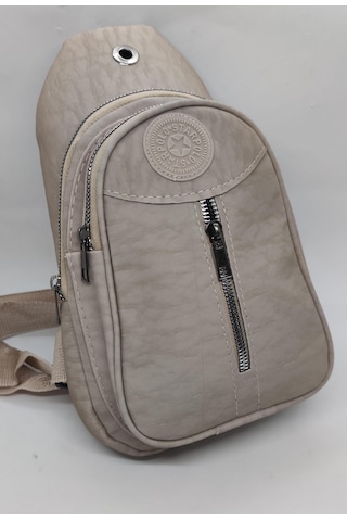 İpek Body Bag Unisex Çapraz Çanta Vizon