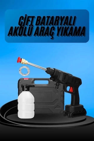 Akülü Oto Araç Yıkama Yüksek Basınçlı Araba Yıkama Makinesi Şarjlı Çok Renkli