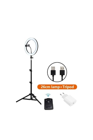Rıng Fıll Lıght Led Halka Işık 24w 5500k Tripod Ile Bluethoot Kumanda