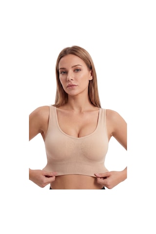 Arma Yıldız Kadın Toparlayıcı Pedli Büstiyer Kalın Askılı Esnek Renkli 3'lü Paket Çok Renkli