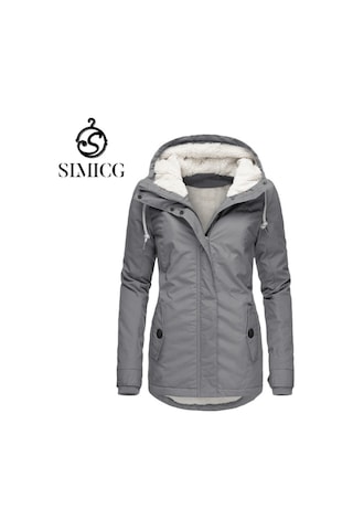 Yeni Kadın Düz Renk Polar Ceket Açık Gri Açık Gri