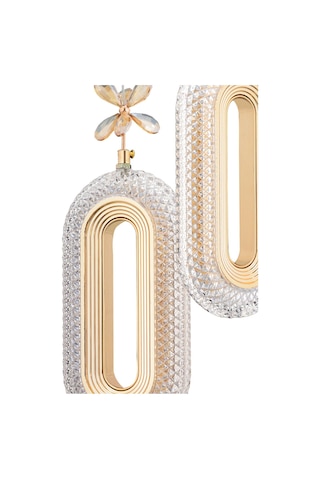 Alfa Led 2'li Gold 3 Renk Modu Ledli Kristal Taşlı Modern Led Avize Gold