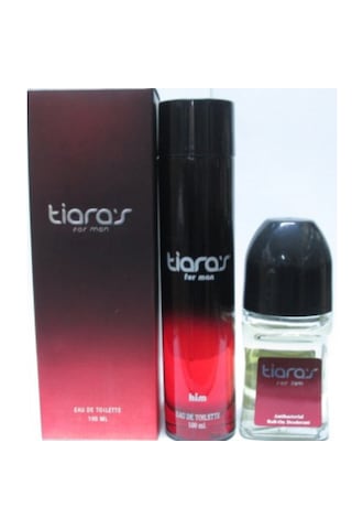 Tiaras For Men Him Erkek Parfüm Uzun Şişe EDT 100 ML + Roll-On Deodorant 50 ML