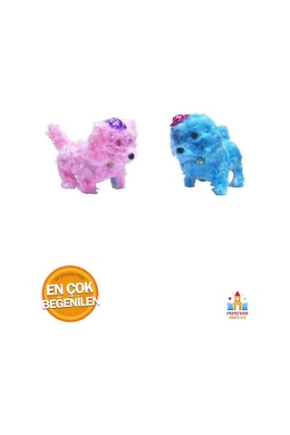 Sesli Ve Işıklı Peluş Köpek Oyuncak - Yürürken Havlayan Sevimli Model