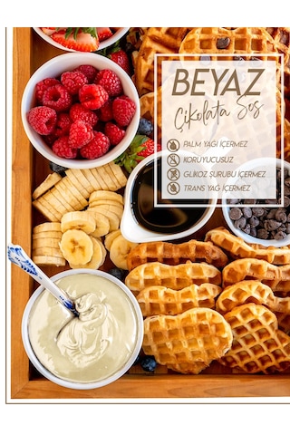 Beyaz Çikolata Sos - Waffle & Krep & Pankek & Tatlı & Dondurma & Kruvasan Sos - 900 Gr