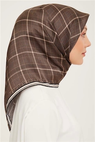 Armine Sura İpek Eşarp 23ka9029 04 Kahverengi