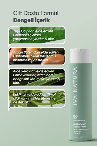 Iva Natura Yeşil Çay Bitki Özlü Etkili Duş Jeli 350 ML
