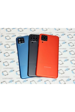 Samsung Uyumlu Galaxy A12 Kasa Arka Pil Batarya Kapağı (Yan Tuşlar)