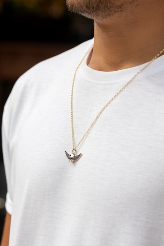 Uşaklıhafız 14 Ayar Altın Kanatlı Kafatası Figürlü Kolye 30 Mm 18 Mm