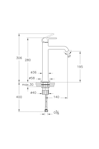 VitrA Origin A42882 Üstten Kumandalı Lavabo Bataryası Krom