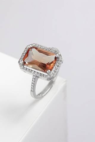 Dikdörtgen Zultanit Taşlı Rodyumlu 925 Ayar Gümüş Bayan Yüzük -7978