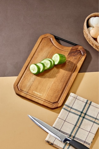 Cooker Lüx 30x22 Cm Akasya Ağacı Kesme Tahtası Kahverengi