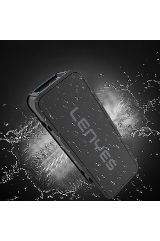Lenyes S856 Rgb Işıklı Mikrofonlu Bluetooth Speaker Hoparlör V5.0 Siyah