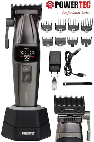 Powertec TR-4646 Profesyonel Saç Sakal Tıraş Makinesi 0.5mm Tarak Dahil
