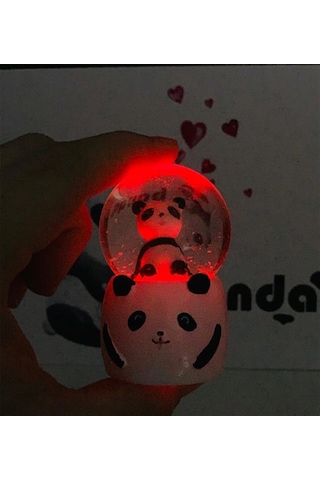 Mini Işıklı Panda Kar Küresi