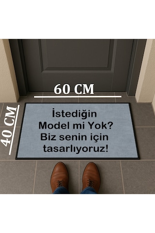İstediğin Model Tasarlanabilir Kişiye Özel Tasarım Kapi Paspas 60x40cm Kapi Onu Paspasi Çok Renkli