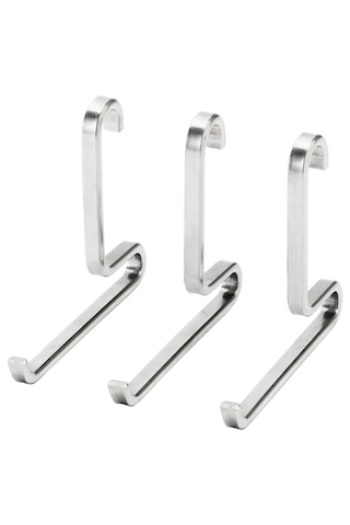 Mutfak Duvar Rayı Uzunluk 56 Cm + 3 Adet Kanca İkea Çelik Askı