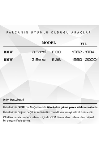 Bmw 3 Serisi E 30, E 36 İçin Kriko Lift Takozu