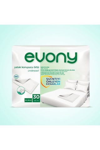Evony Hasta Yatak Koruyucu Örtü 90 x 60 CM 30 Adet