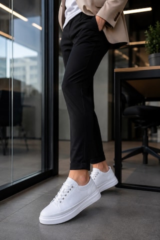 Mevese Emirp Cilt Bağcıklı Erkek Sneaker Günlük Ayakkabı - Beyaz