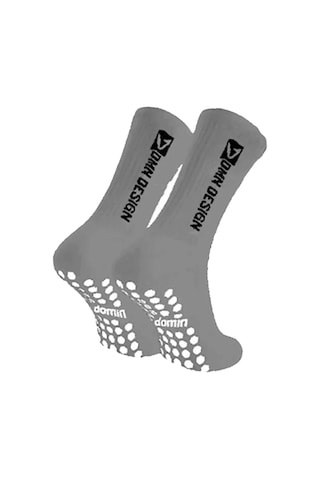 Hnc Sport 2' Li Gri Kaydırmaz Silikonlu Taban Nefes Alan Premium Futbol Fitness Koşu Sporcu Çorap